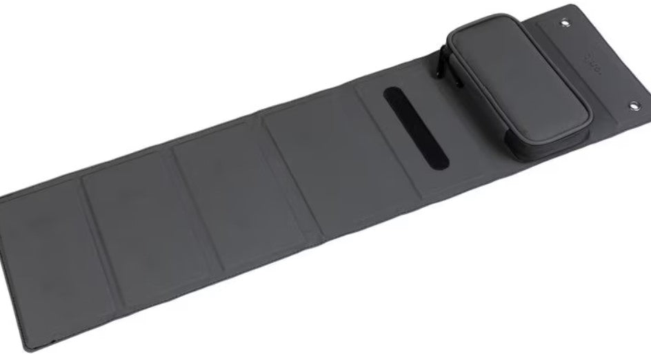 ONIT Powerbank 10000 mAh, PD 20 W, Kabelloses Laden, Solarpanel 10,8 W, Schwarz