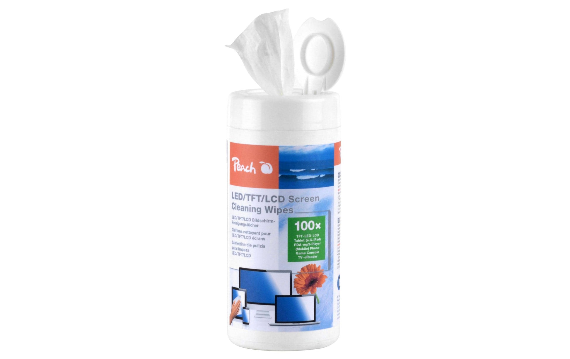 Peach Reinigungstücher – für Glas, Kunststoff – 100 Stk.