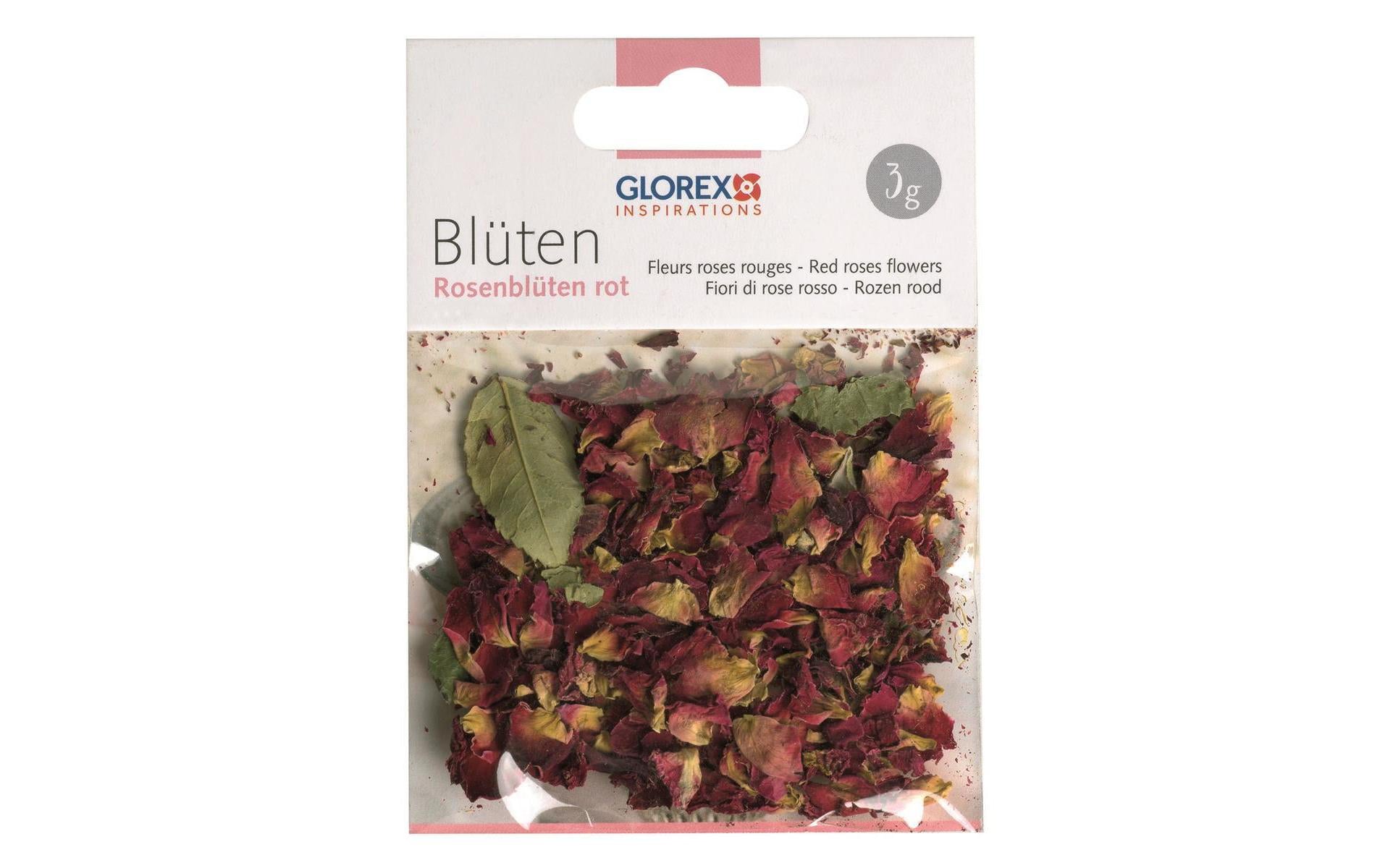 GLOREX Rosenblüten, Rot, 3 g