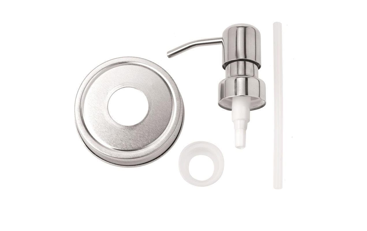 Glorex Seifenspenderdeckel – für Lili Rose Glas, Silber, Aluminium