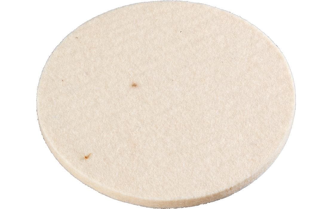 kwb Polierscheibe 125 mm Filz Klett – für Holz, Metall, Kunststoff, Marmor, Glas, Acryl und Autolack