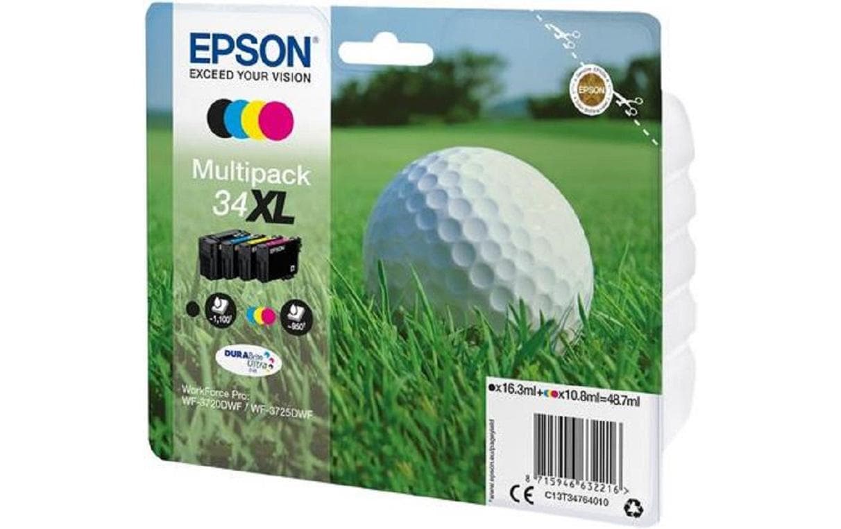 Epson Tintenpatronen-Multipack 34XL, CMYK, XL, 4er-Pack