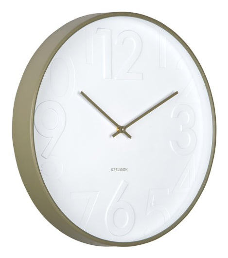 Karlsson Ayuno Wanduhr – Analog, Ø 40 cm, grün, Kunststoff