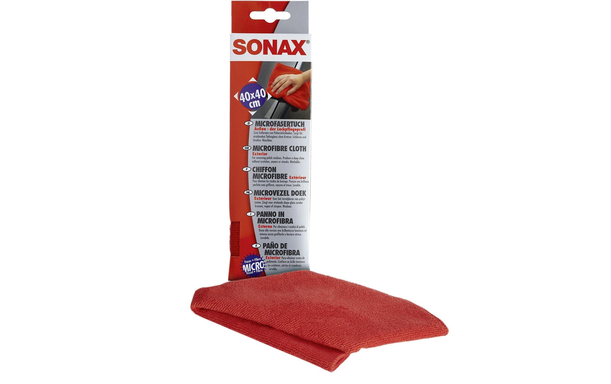 Sonax Mikrofasertuch Aussen – Rot