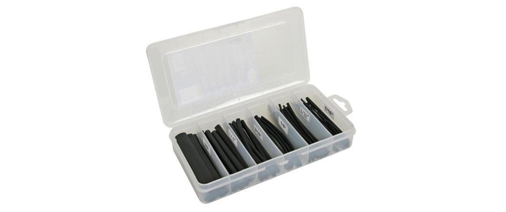 Velleman Schrumpfschlauch-Set, 170 Stk., Ø 3 mm, 10 cm – schwarz