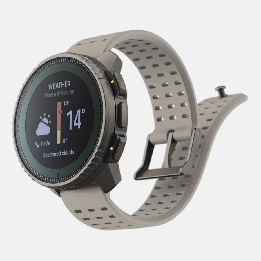 Suunto Vertical Titanium Solar 49 mm GPS – Polyamid Schwarz, Sportband, Grau, S/M, 100 m
