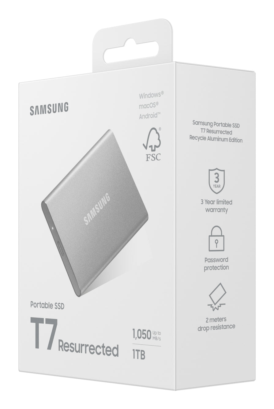 Samsung Externes Solid-State-Laufwerk 1 Speichergerät – 1 TB, USB Typ-C (USB 3.2 Gen 2), Hardwareverschlüsselung