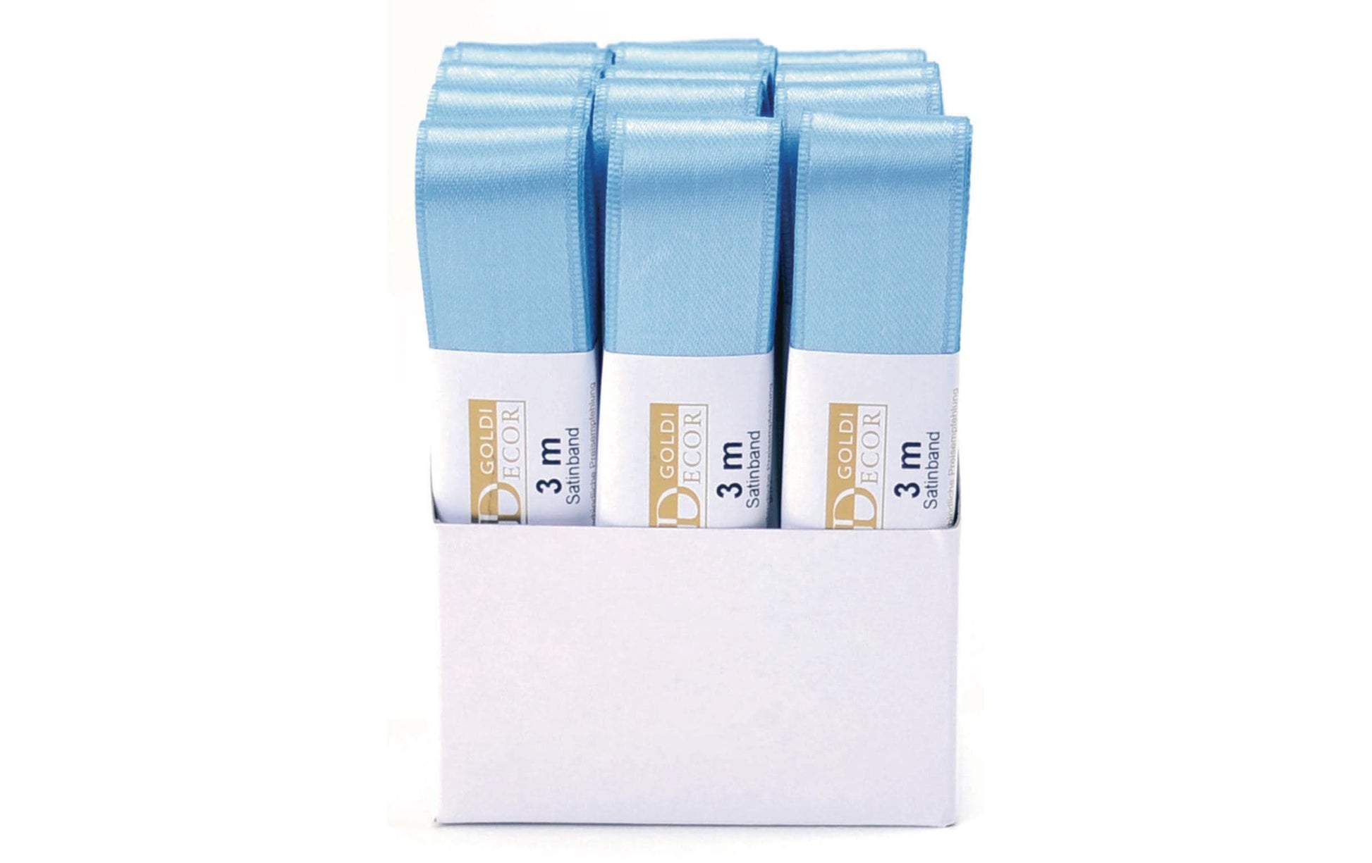 Goldina Satinband, Stoff, Hellblau, Glänzend, 25 mm × 3 m, 1972 025 31 1503