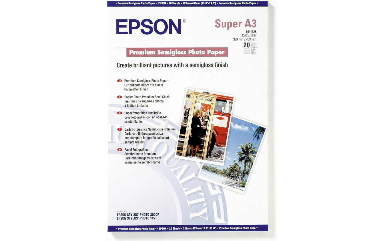 Epson Fotopapier – seidenmatt, A3+, 250 g/m² – für Tintenstrahldrucker