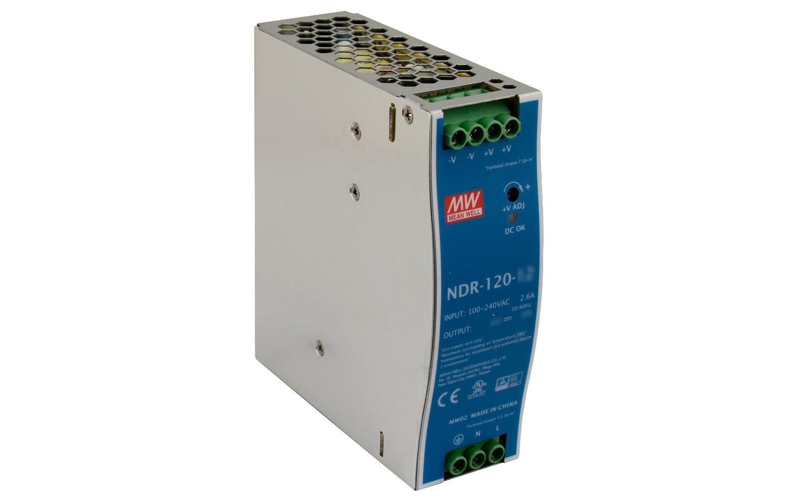 EXSYS HDR-120-24 Netzteil 120 W – DC 24 V/5 A, 90–264 VAC – DIN-Hutschiene – für EX-1113HMS, EX-1116HMVS