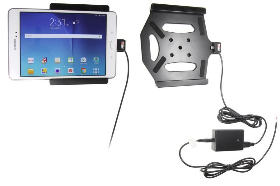 Brodit Fahrzeug-Dock für Samsung Galaxy Tab A 8,0" – aktiv, mit Molex-Adapter – schwarz