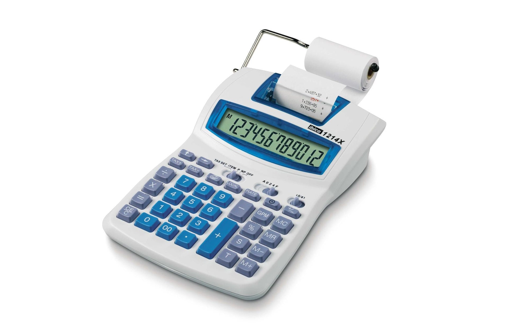 Ibico Tischrechner, druckend 1214X – Blau/Weiss