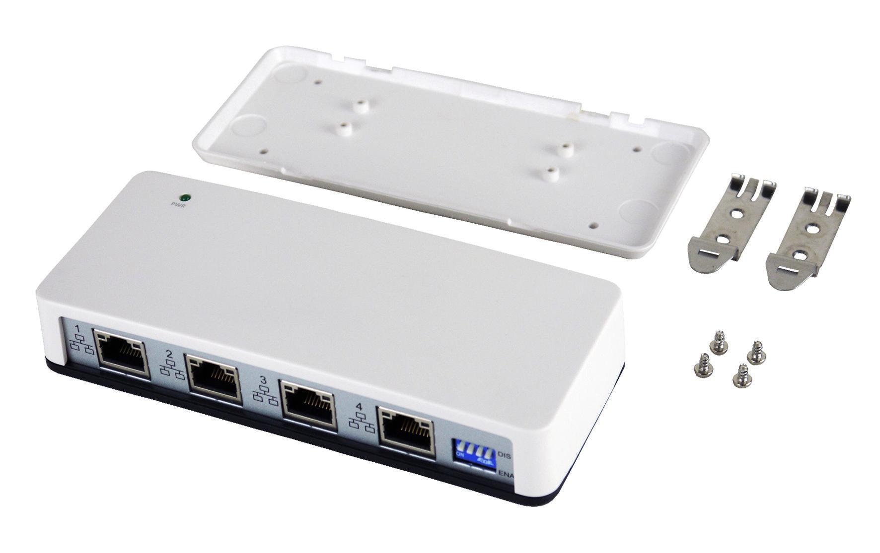 EXSYS EX-1329 Netzwerkadapter USB-A zu RJ-45 – 4× 1 Gbit/s, USB 3.2 Gen 1, Weiss, für Windows/Mac/Linux