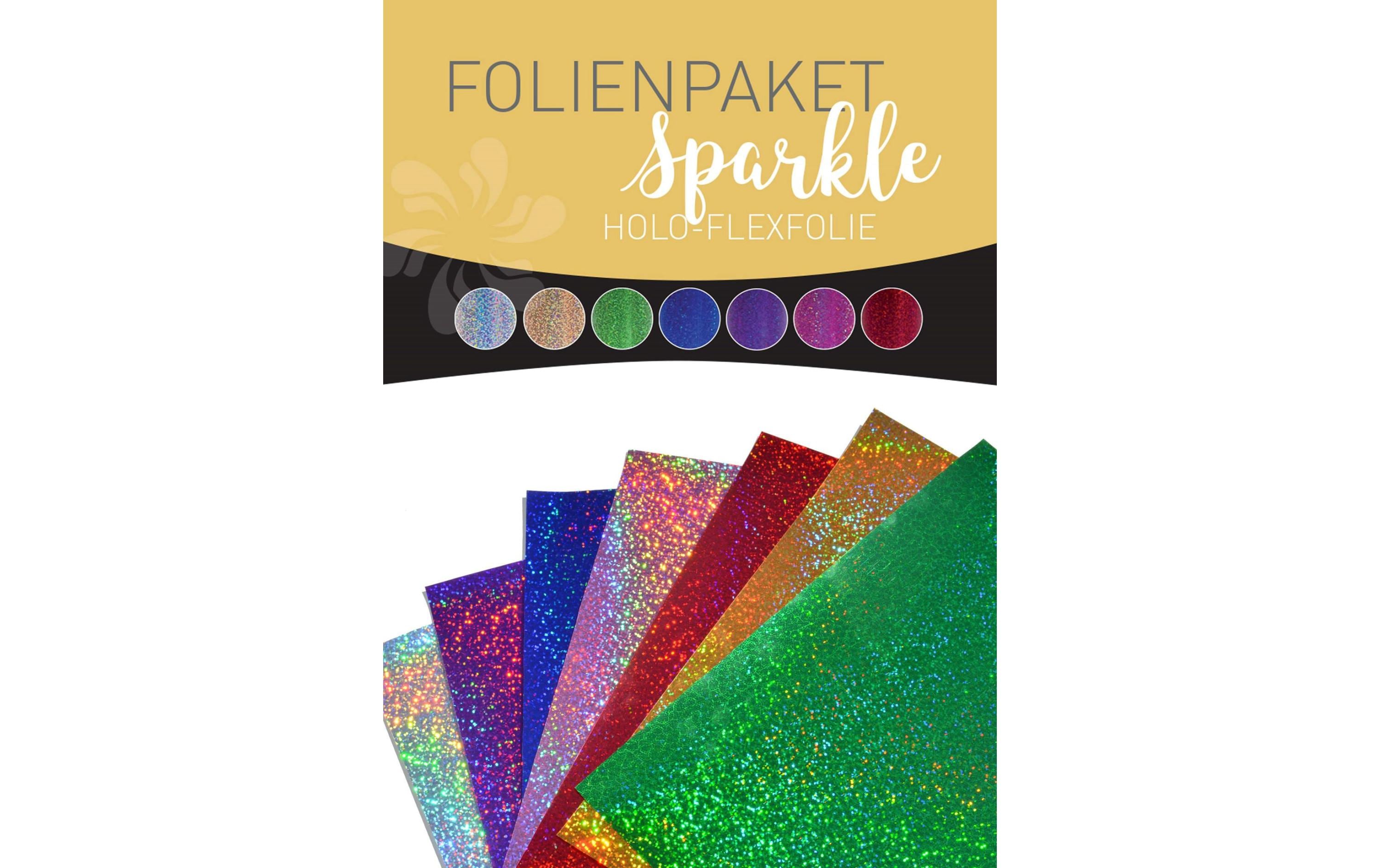 Stahls Aufbügelfolie, Sparkle, Rosa, 30 × 25 cm, Set à 7