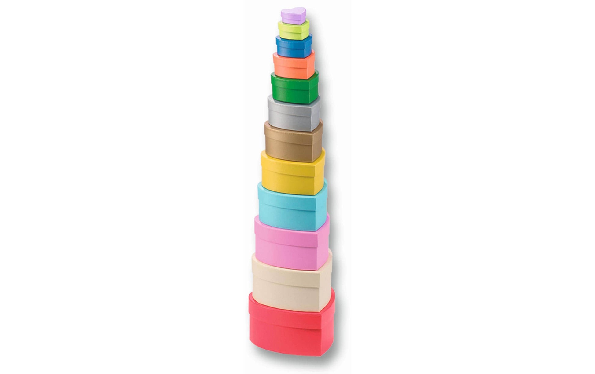 Folia Geschenkbox Herzen – Karton – grösstes: 135 × 155 × 75 mm, kleinstes: 35 × 45 × 20 mm – 12 Stk.