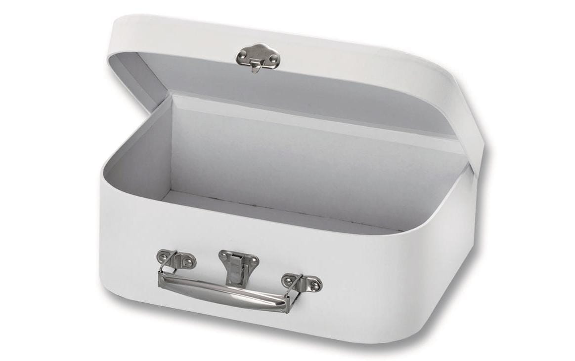 Folia Geschenkbox Karton, Weiss – 2 Stk.