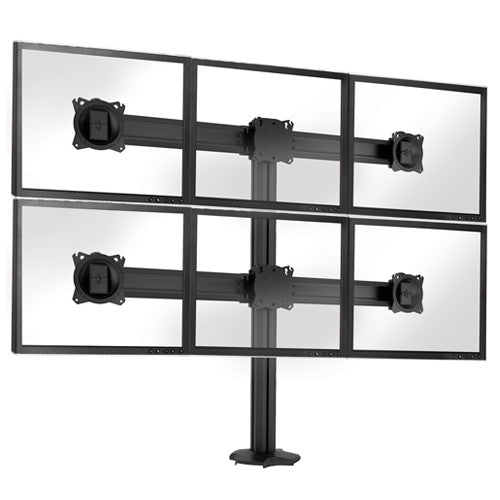 Chief K3G320B – Monitorarm Tischhalterung – 6 Monitore – bis 30" – VESA 75×75/100×100 mm – bis 6,8 kg/Monitor