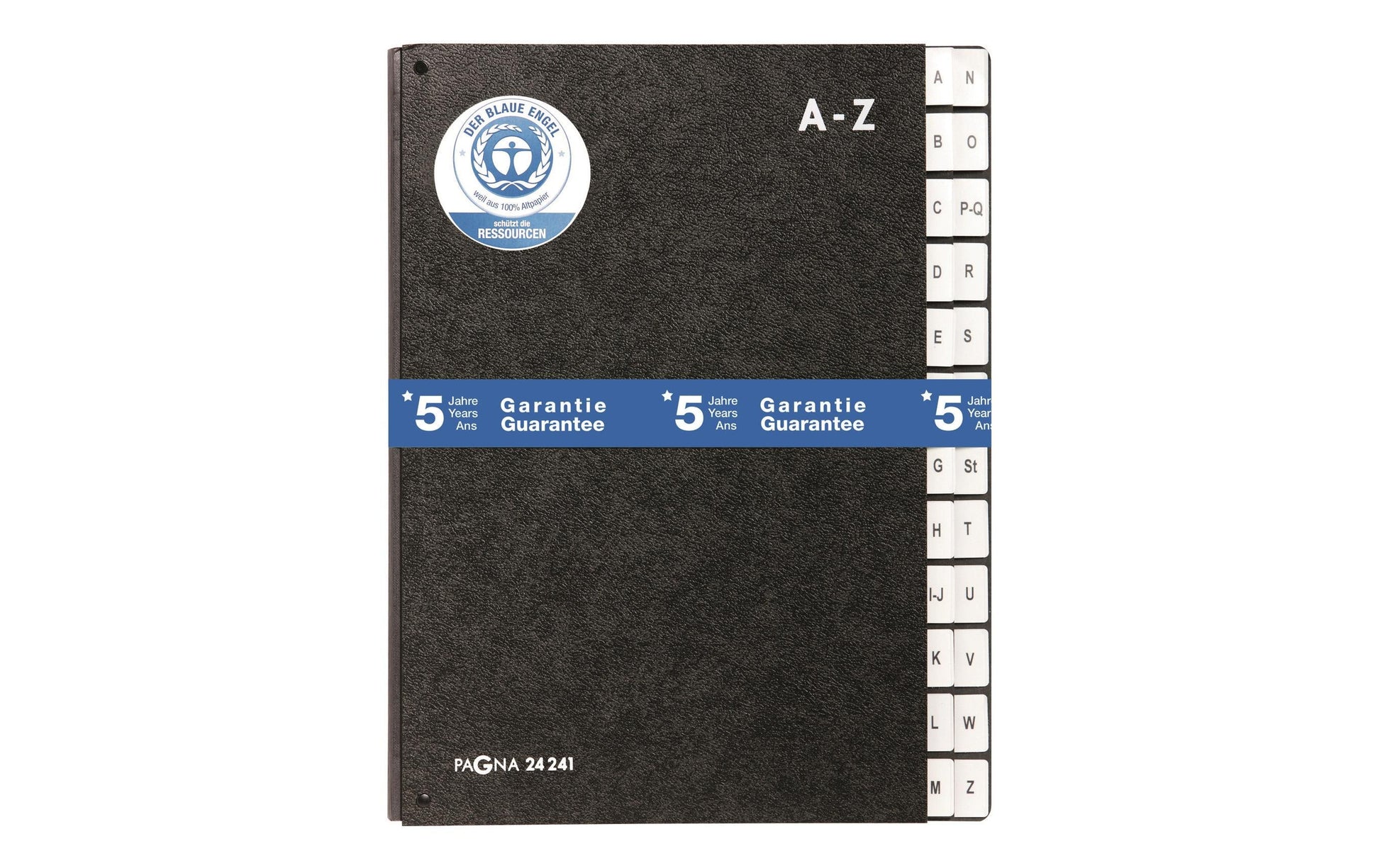 Pagna Sammelmappe für A4, Karton, schwarz, mit Leinwandrücken
