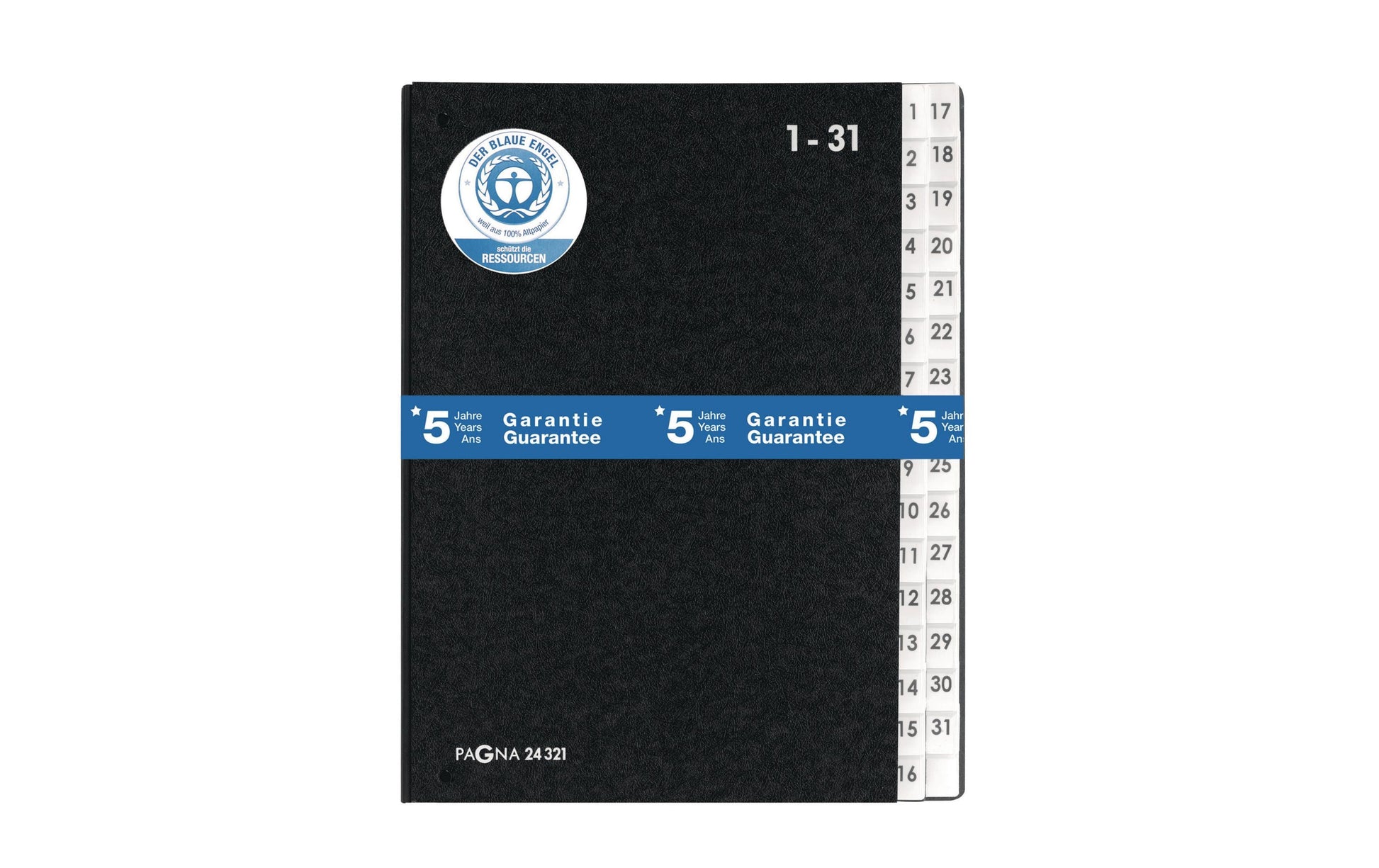 Pagna Sammelmappe, für A4, Karton, schwarz, mit Leinwandrücken