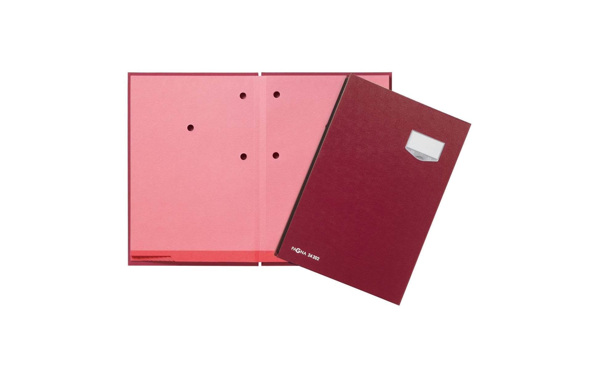 Pagna Unterschriftenmappe De Luxe A4 – 20 Fächer, Karton, Rot