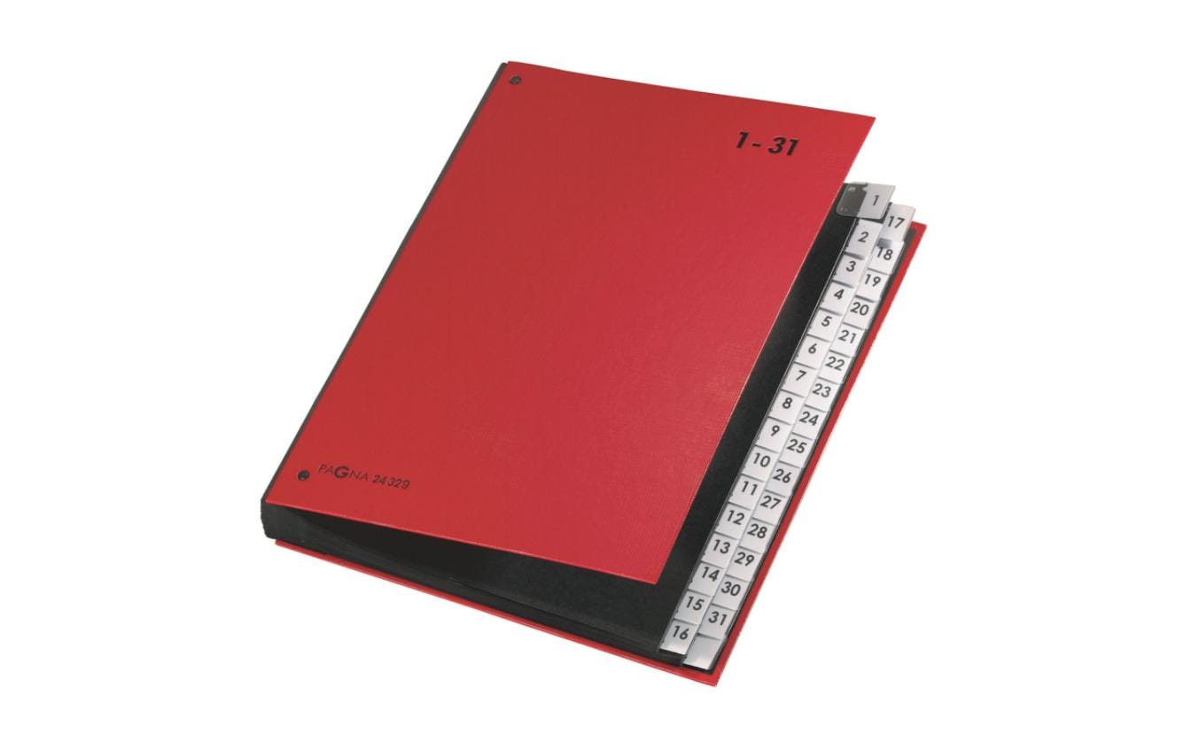 Pagna Sammelmappe für A4, Karton, Rot