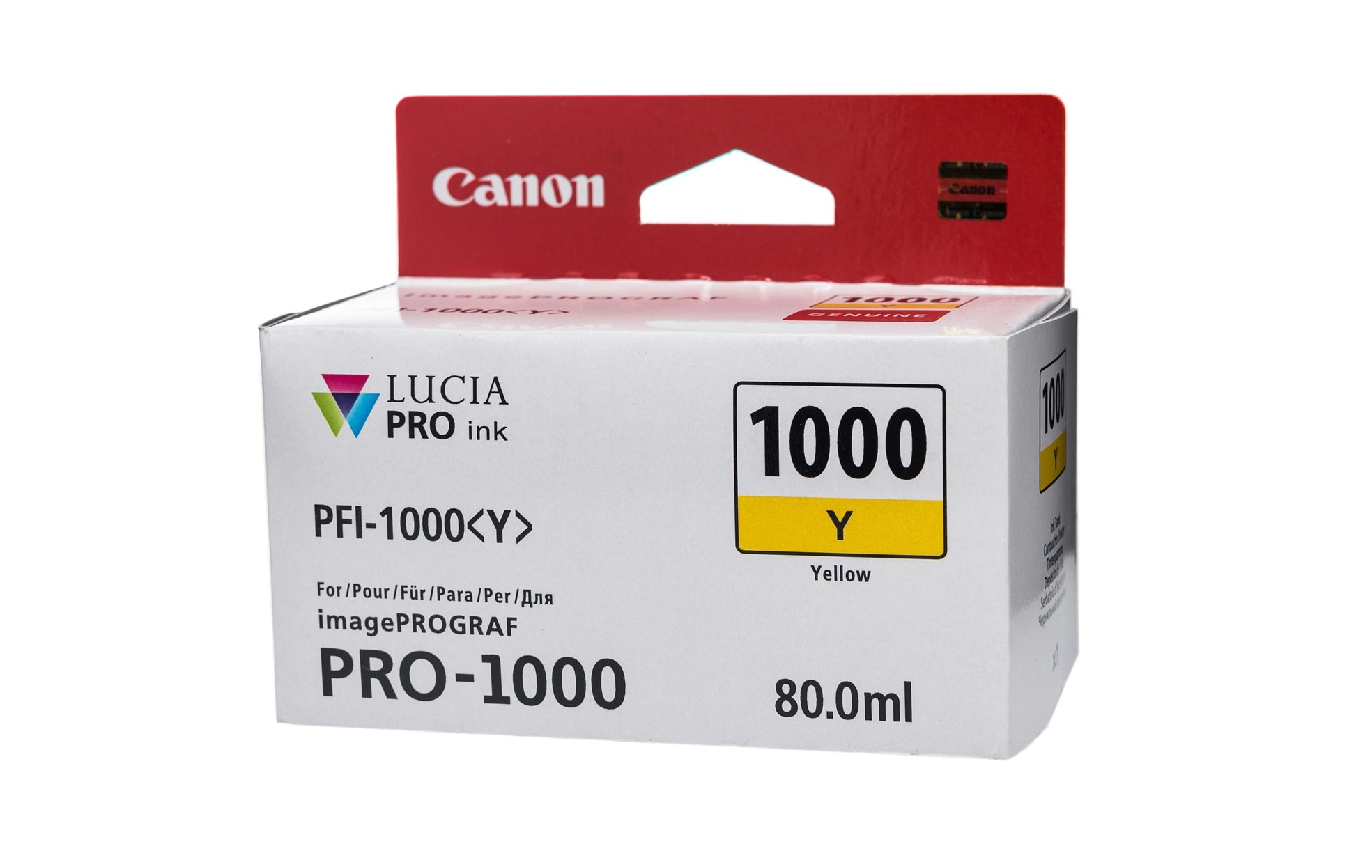 Canon PFI-1000Y Gelbe Tintenpatrone (Original) – 3'365 Seiten – für imagePROGRAF PRO-1000 – 0549C001