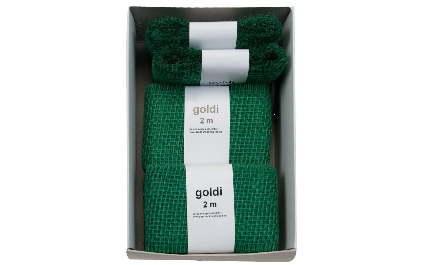 Goldina Juteband, Dunkelgrün, 60 mm × 2 m, 1 Stk.