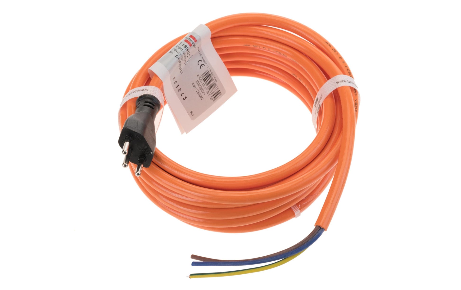 Brennenstuhl Verlängerungskabel, T12–offen, 5 m, 1,5 mm², PU-Mantel, 10 A – orange