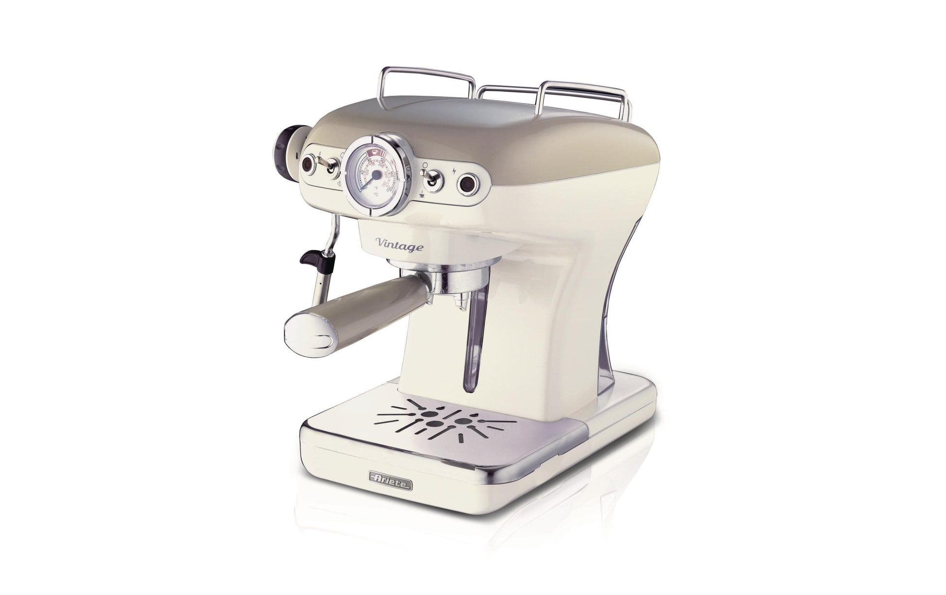 Ariete 1389/14 Espressomaschine (Siebträger) – 15 bar, 0,9 l, Milchschaumdüse, Beige