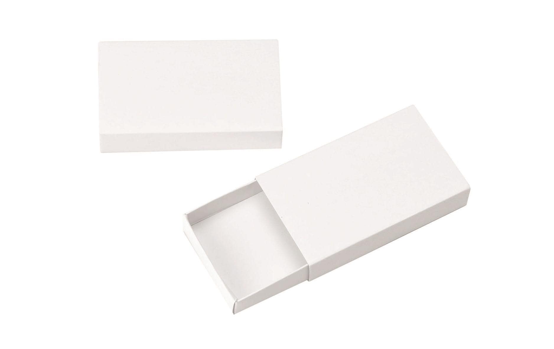 GLOREX Streichholzschachteln, Karton, weiss, 11 × 6 × 2,5 cm, Set à 12