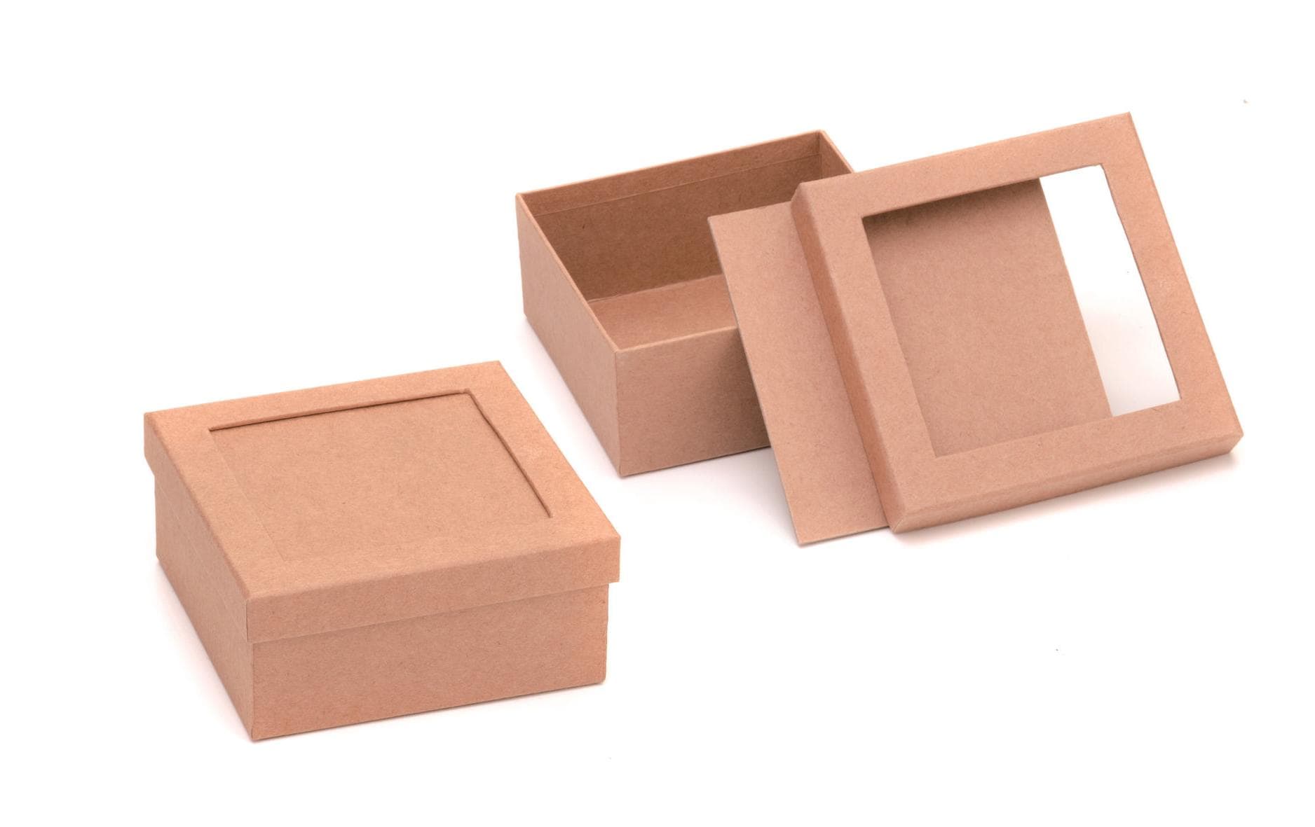 GLOREX Aufbewahrungsbox mit Deckel – Karton – Altrosa – 110 × 50 × 110 mm