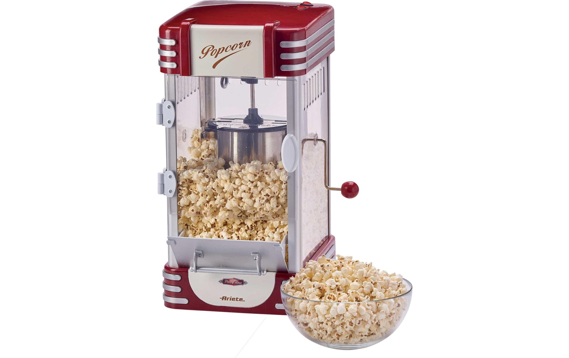 Ariete Popcorn Maschine Vintage XL – 2,4 l, 700 g, 310 W – rot/weiss