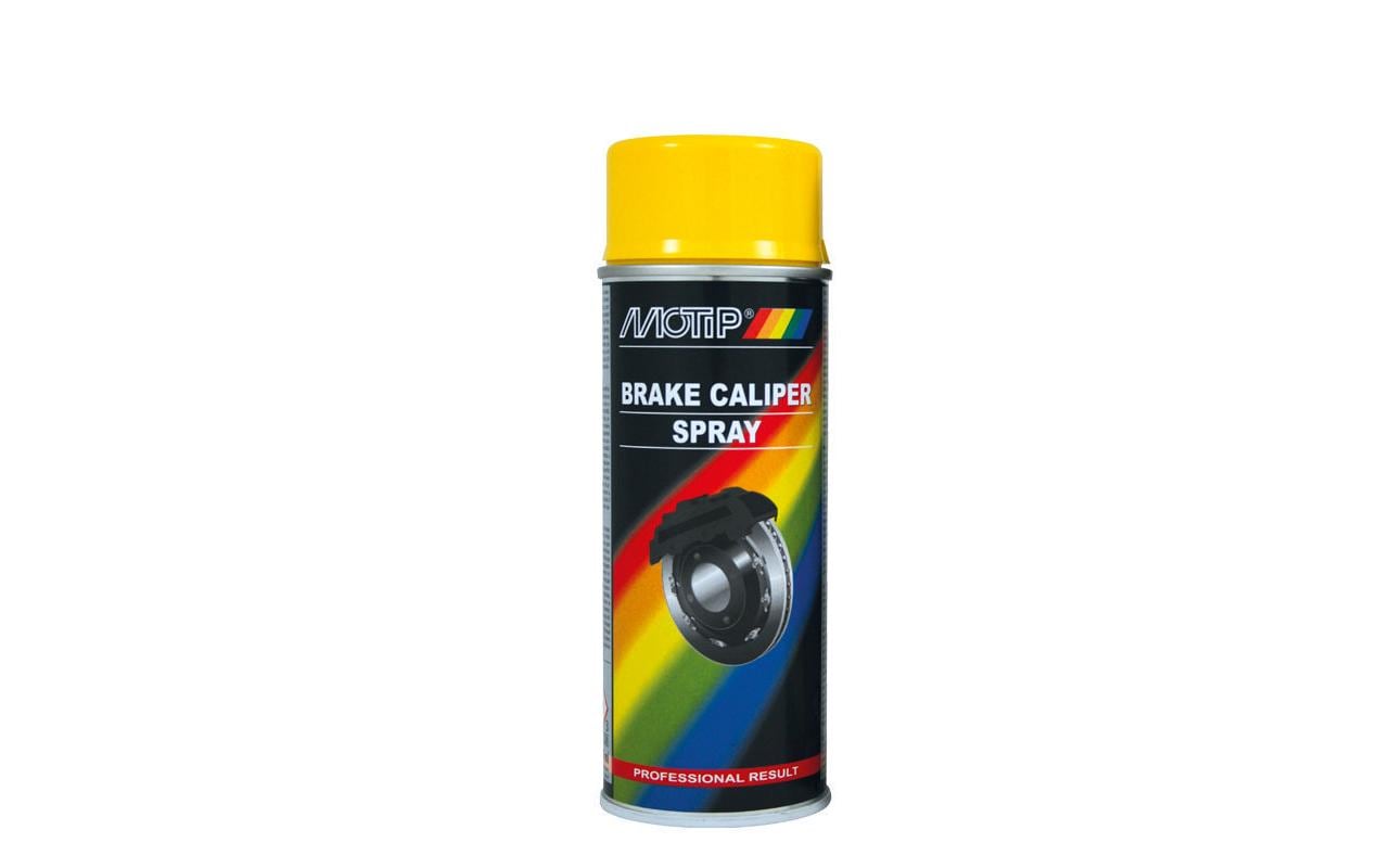 MoTip Farbspray Bremssattel – Gelb, glänzend, Rostschutz – 400 ml – für Metall
