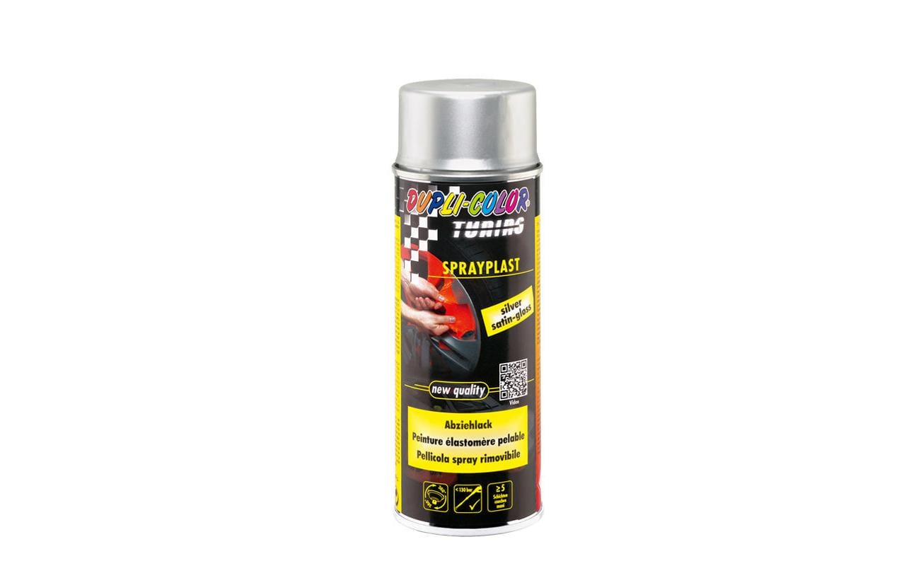 Dupli-Color Farbspray – Silber, glänzend – 400 ml – für Metall, Räder