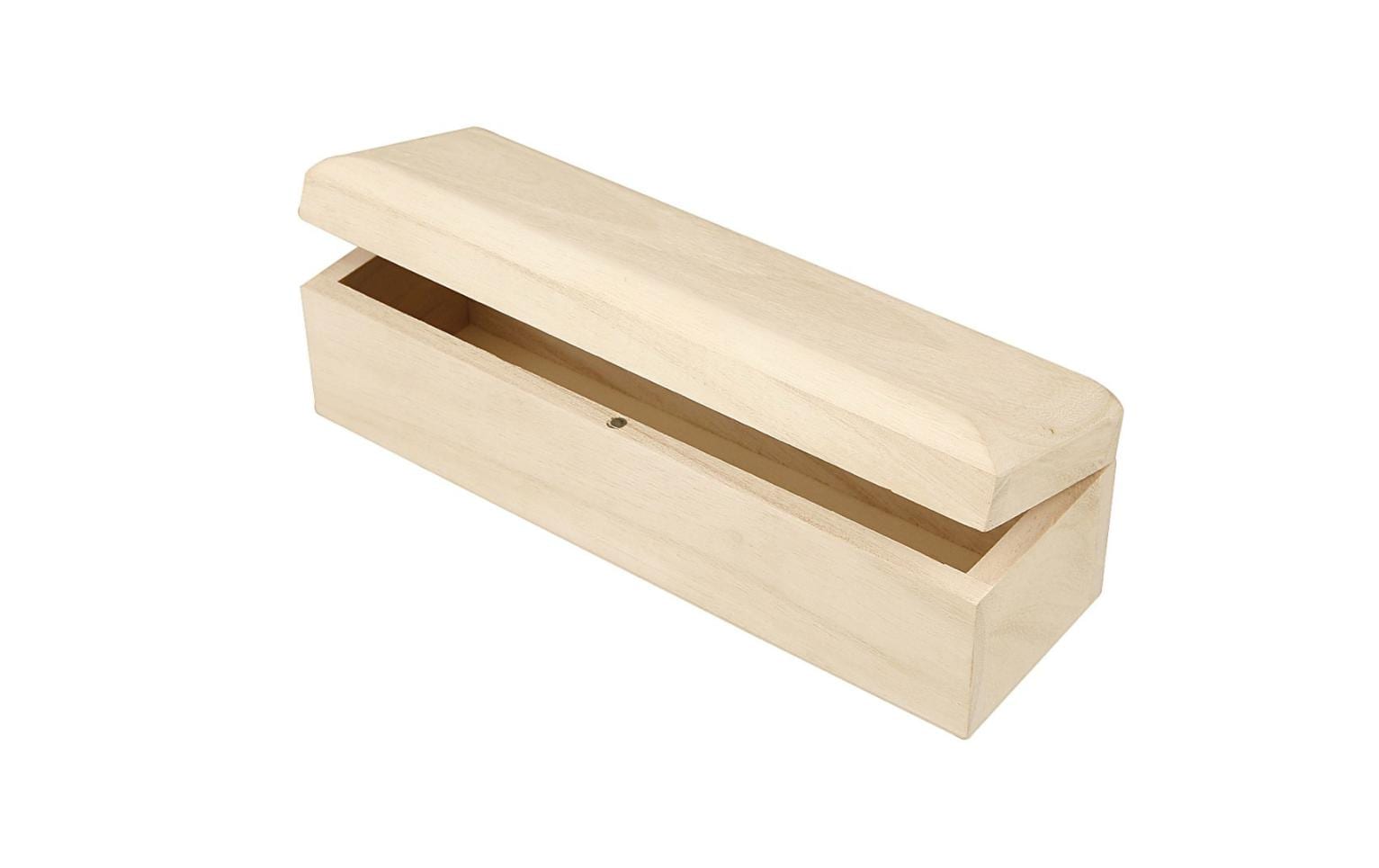 Creativ Company Aufbewahrungsbox (mit Deckel) – Holz – Braun – 200 × 60 × 60 mm