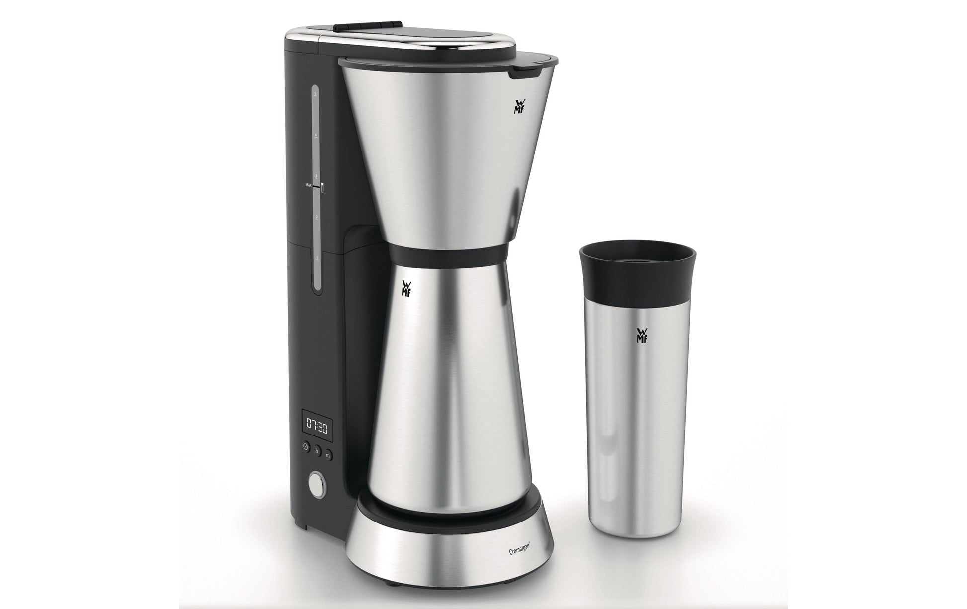 WMF KITCHENminis 0412260011 Filterkaffeemaschine – 0,3 l, 0,35 l, 5 Tassen, Silber