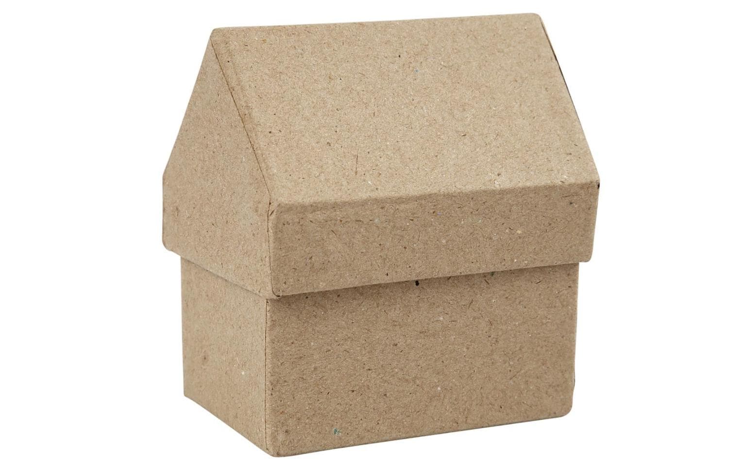 Creativ Company Aufbewahrungsbox, Karton, Cappuccino, 8,5 × 10,5 × 8,5 cm, 4 Stk., Hausform