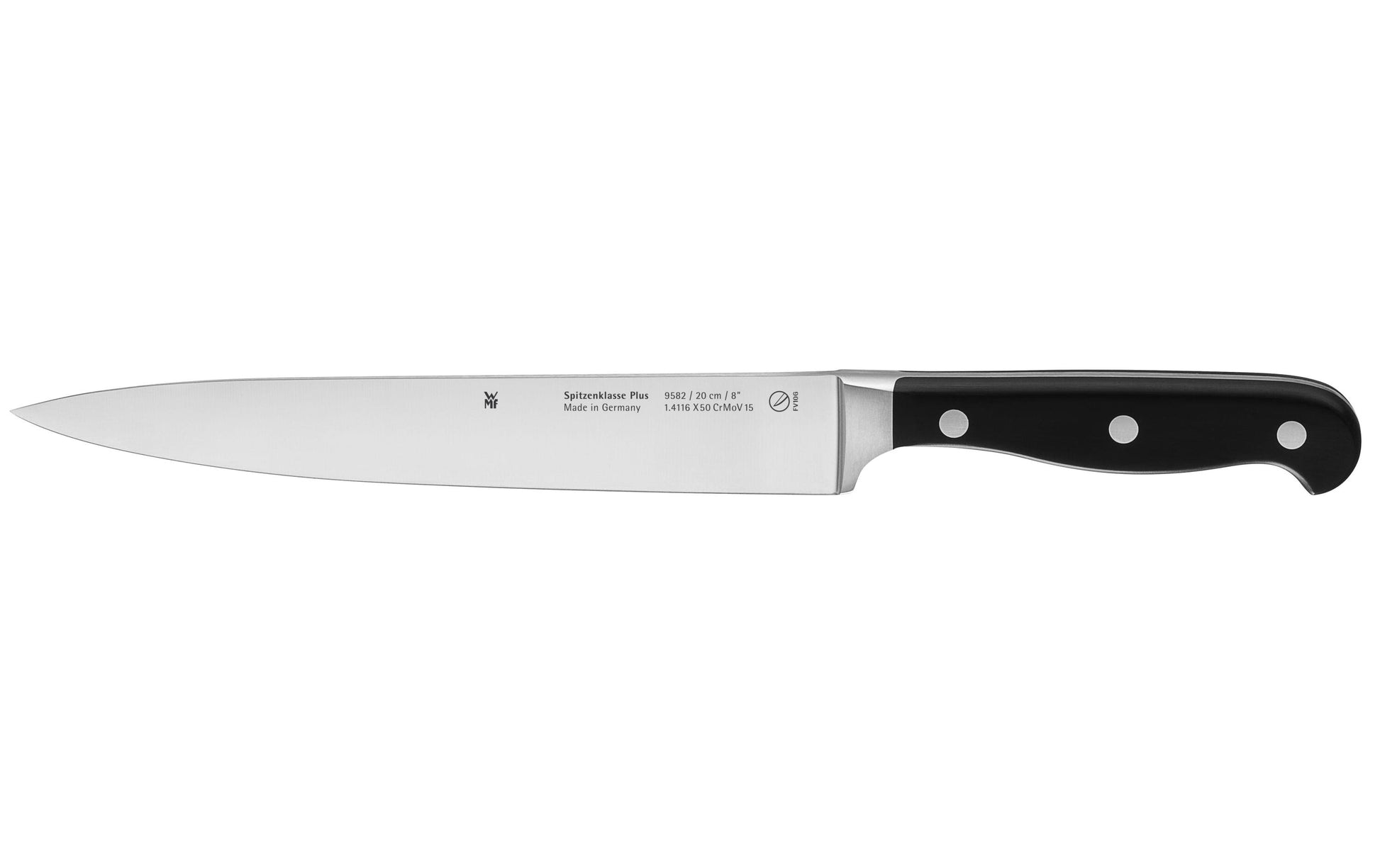WMF Spitzenklasse Plus – Fleischmesser 20 cm, Cromargan (Edelstahl), Kunststoffgriff schwarz