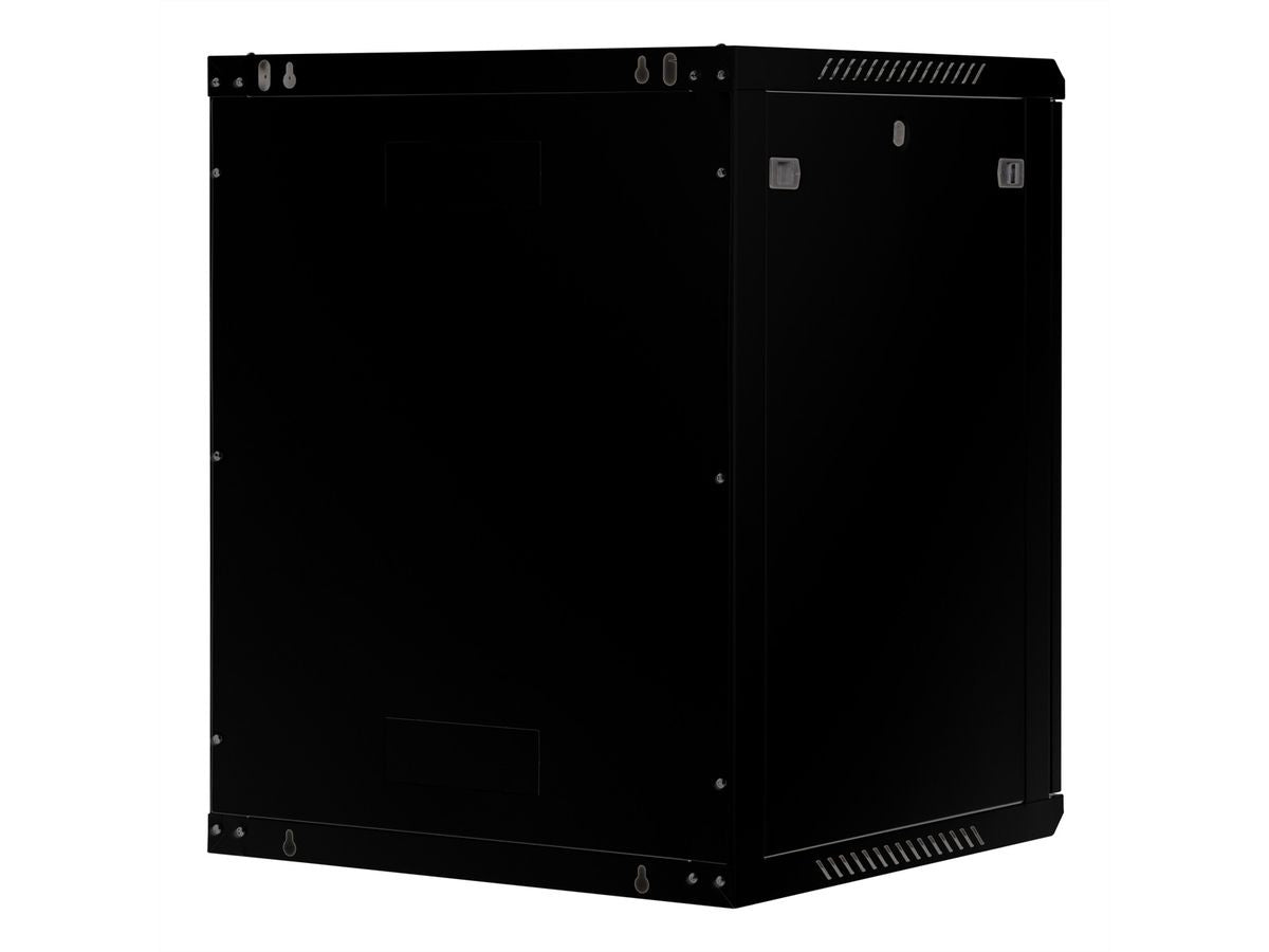 ROLINE Basic Plus – 19" Wandverteiler 15U, IP20, abschliessbar, 600 × 600 × 779 mm, schwarz, Stahl