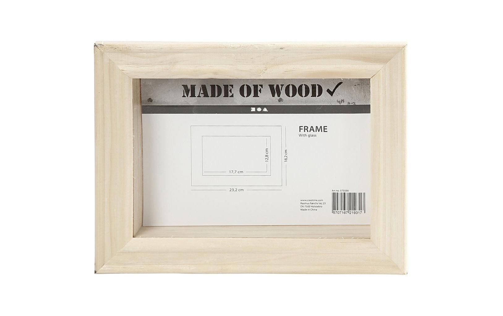 Creativ Company Bilderrahmen – 23,2 × 18,2 × 2,5 cm – Paulownia-Sperrholz & Glas, Braun