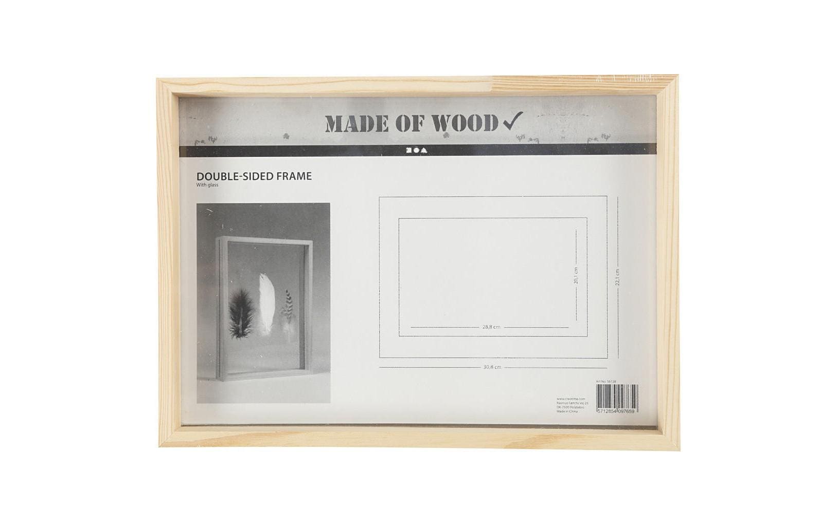 Creativ Company Bilderrahmen – für 22,1 × 30,8 cm – Holz, Braun