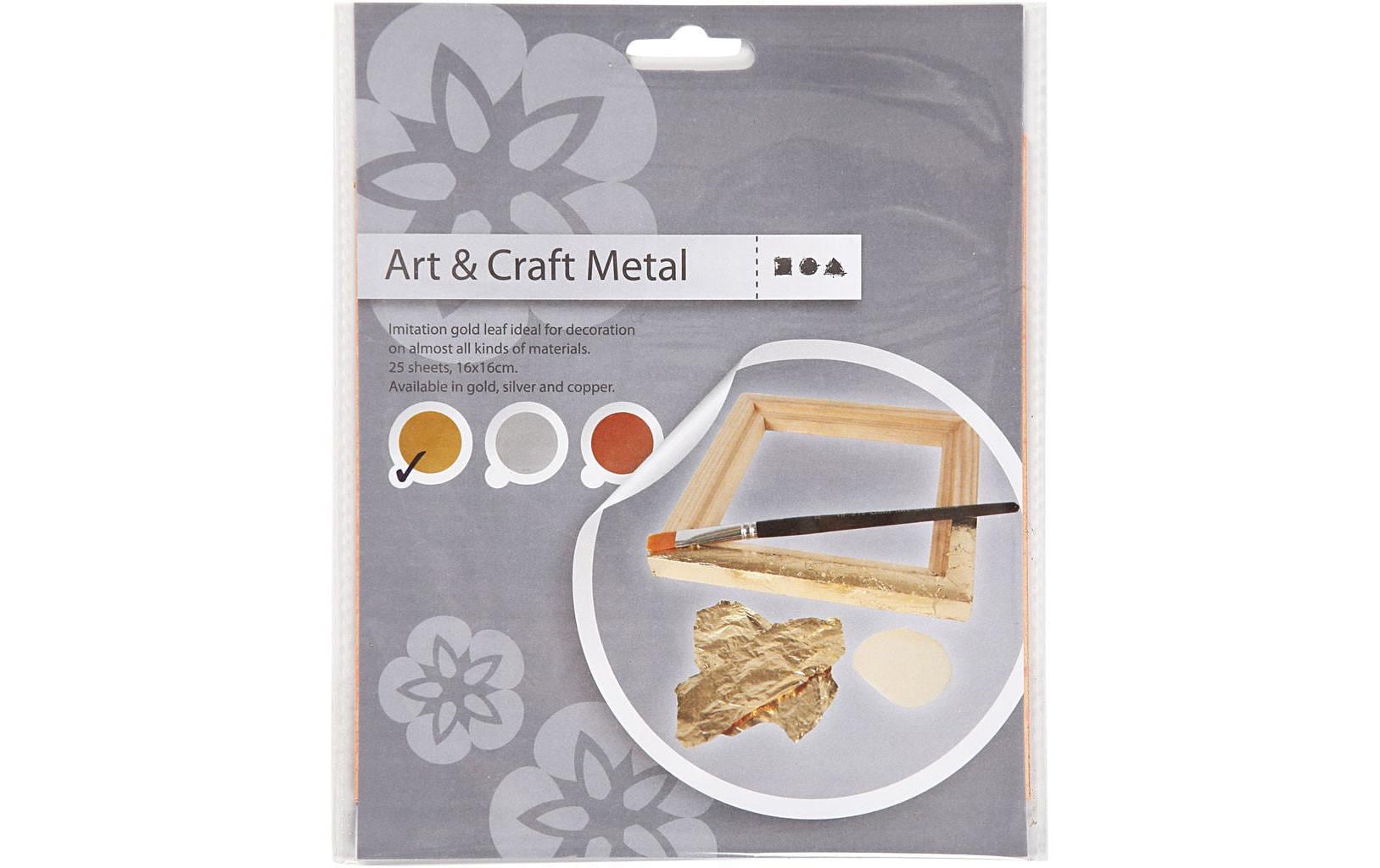 Creativ Company Bastelfolie, Holografisch, Gold, Glänzend, 16 × 16 cm, 25 Bogen