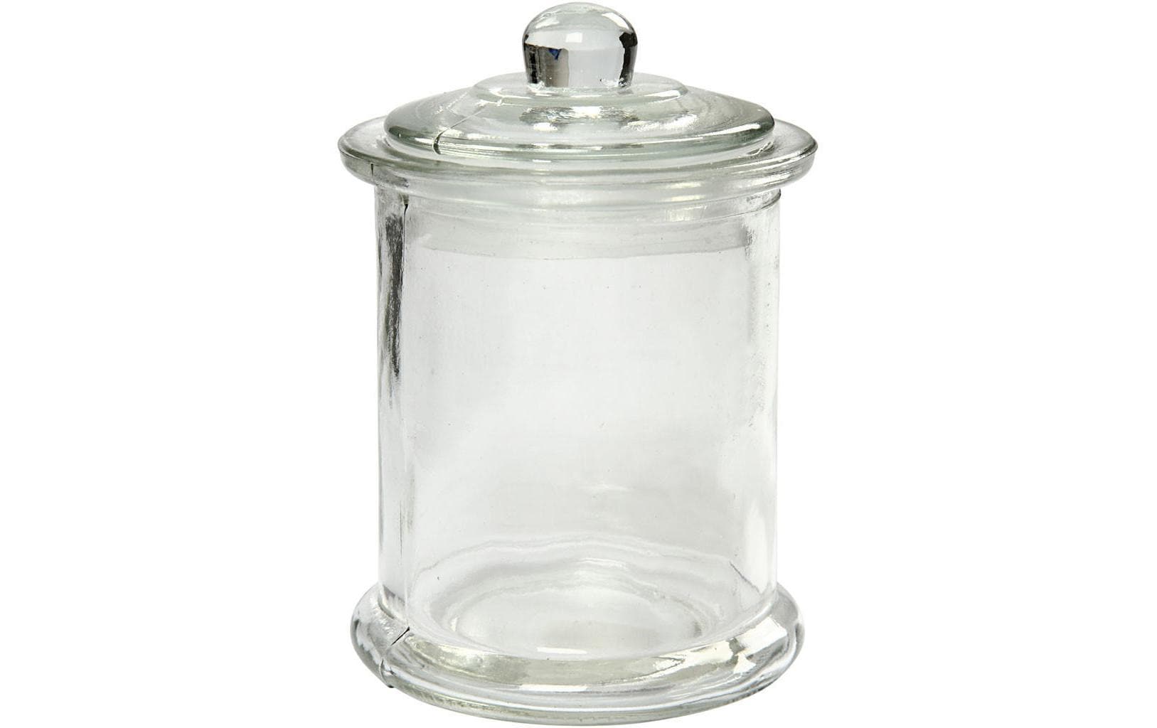 Creativ Company Zuckerdose 55782 – 330 ml, Ø 8,0 cm, H 14,5 cm, Glas, Transparent, mit Deckel