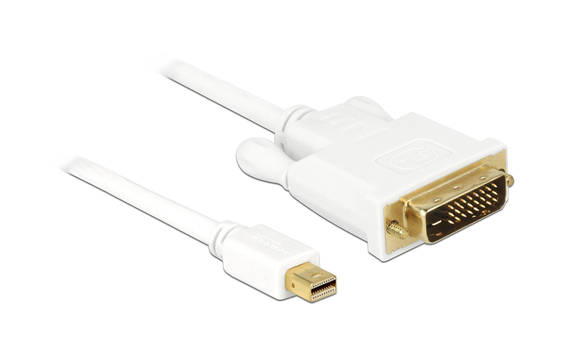 DeLOCK Mini-DisplayPort auf DVI-D Kabel DP 1.1 1920×1200 – 0,5 m – Weiss