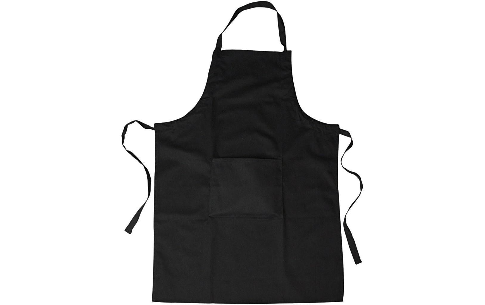 Creativ Company Schürze – Baumwolle, 66×89 cm, Schwarz, Tasche, verstellbarer Träger