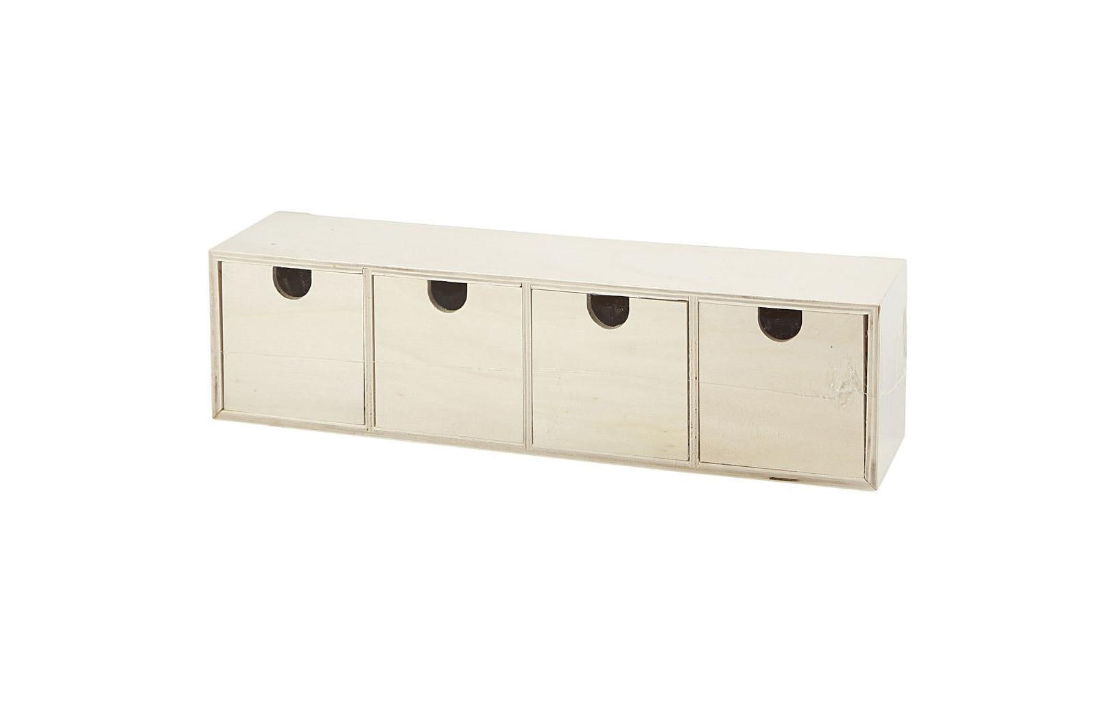 Creativ Company Schubladenturm 4 Schubladen – Braun – 347 × 92 × 72 mm