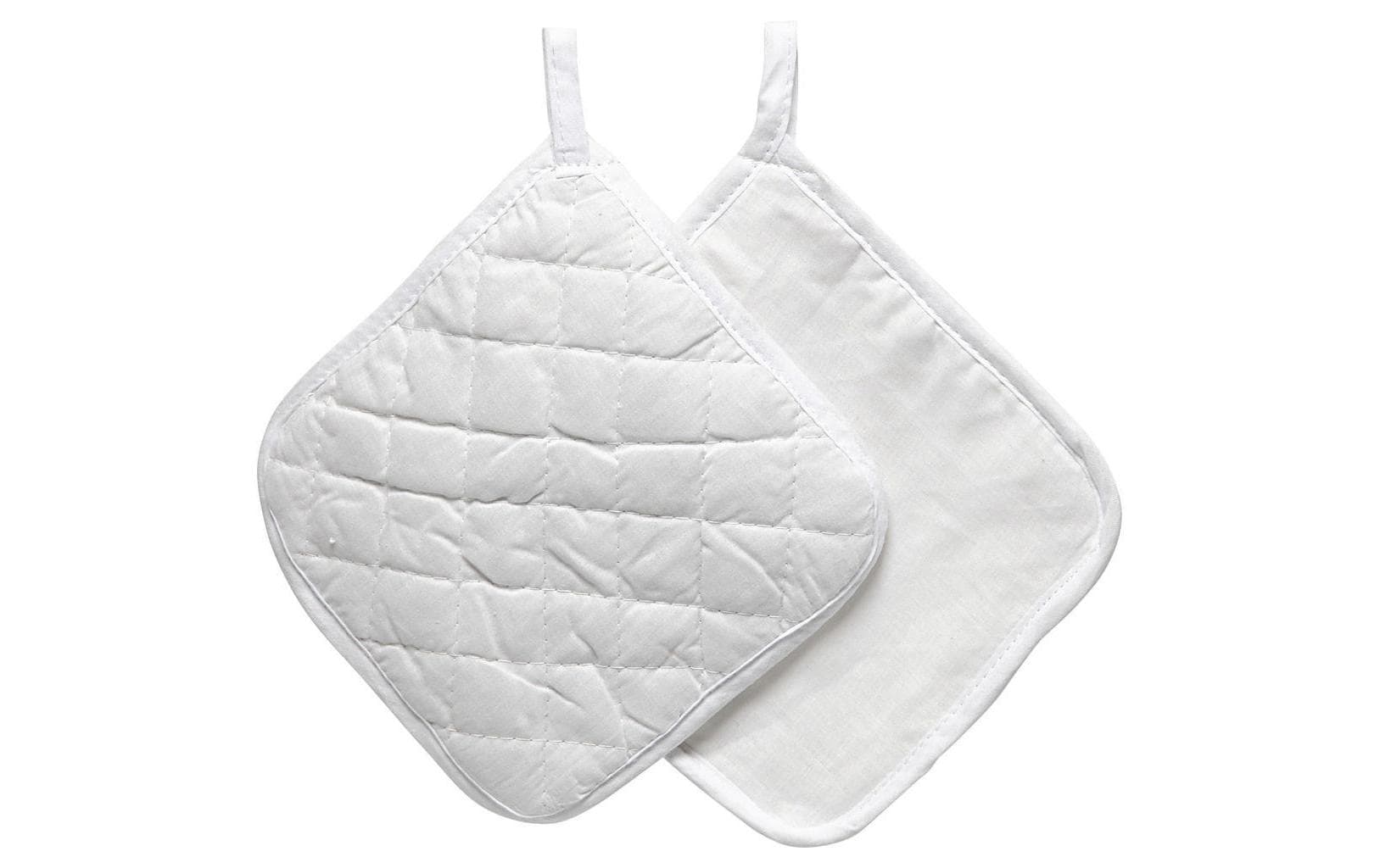 Creativ Company Topflappen 20 × 20 cm, 4 Stk., Baumwolle, Weiss