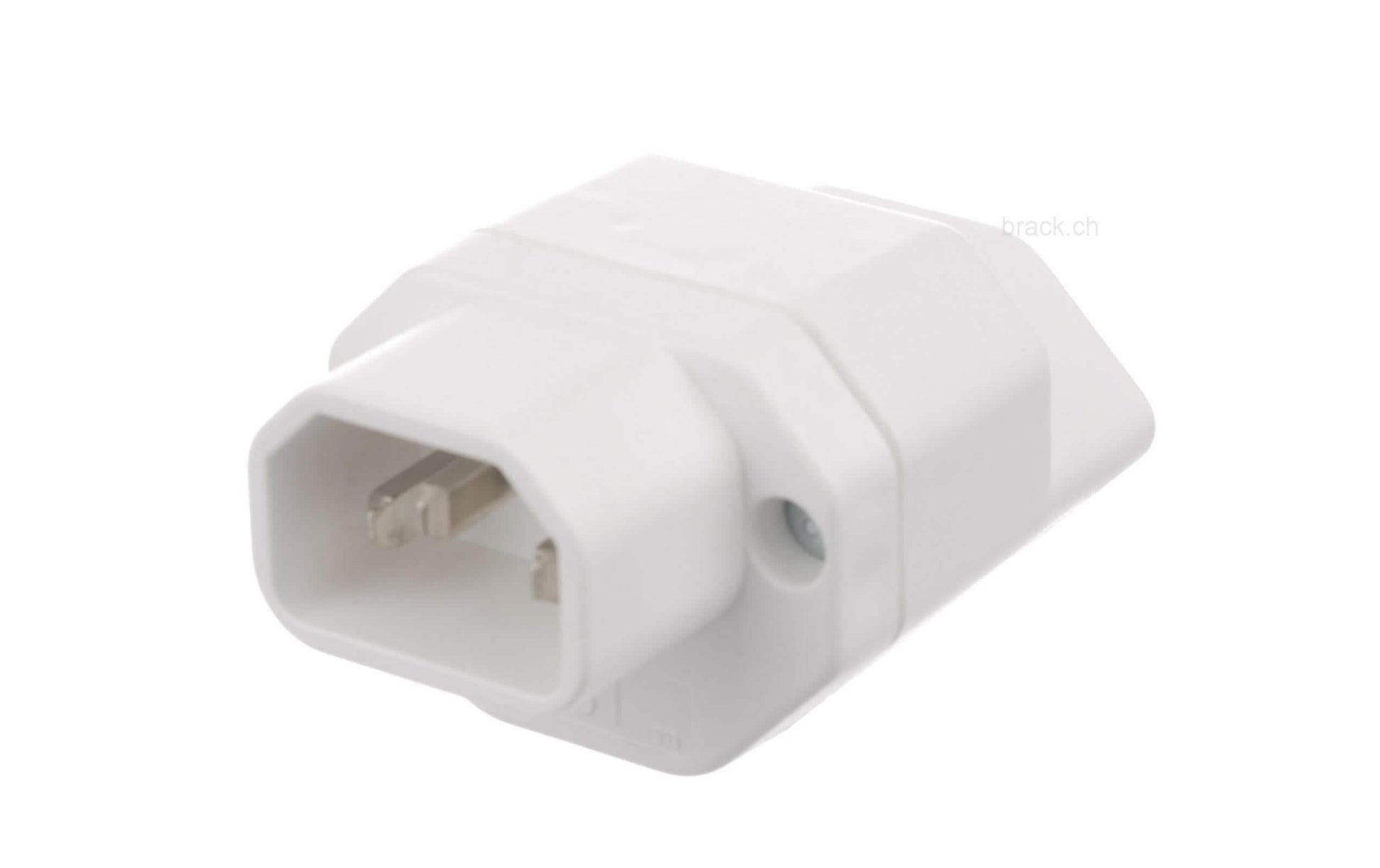 Steffen Umwandlungsstecker IEC 320 C14 zu T13 – 3-polig, 1× Fassung, Weiss