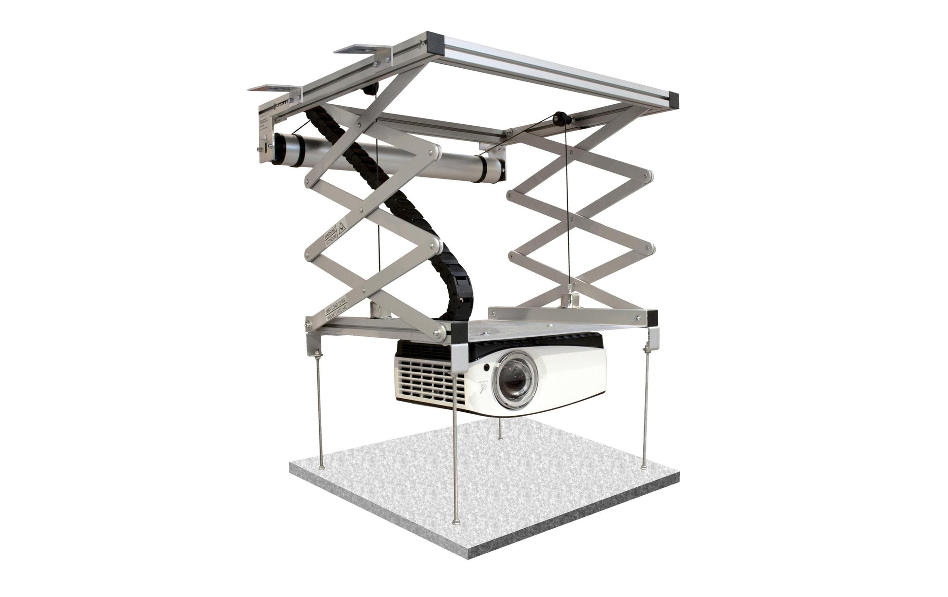 Celexon PL-1000 Plus Projektor-Deckenlift – Absenkung 0–96,0 cm, 30 kg, grau