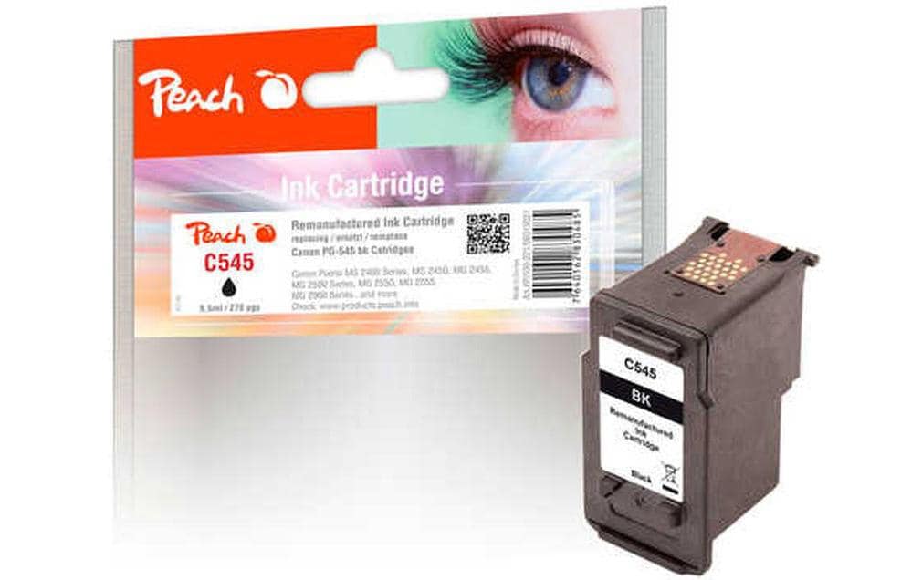 Peach PG-545 Schwarz Tintenpatrone (Kompatibel) – 270 Seiten – für Canon Pixma IP 2800/2850, MG 2500/3000